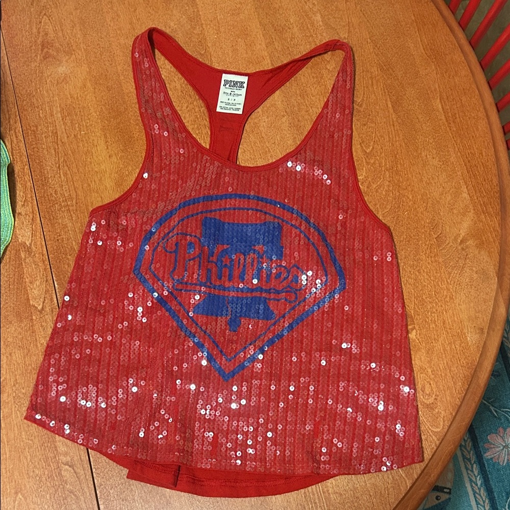 Victorias Secret PINK Red Phillies Tank Top